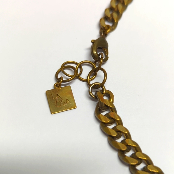 LA OSA Rose Quartz Brass Necklace - Picture 2 of 5